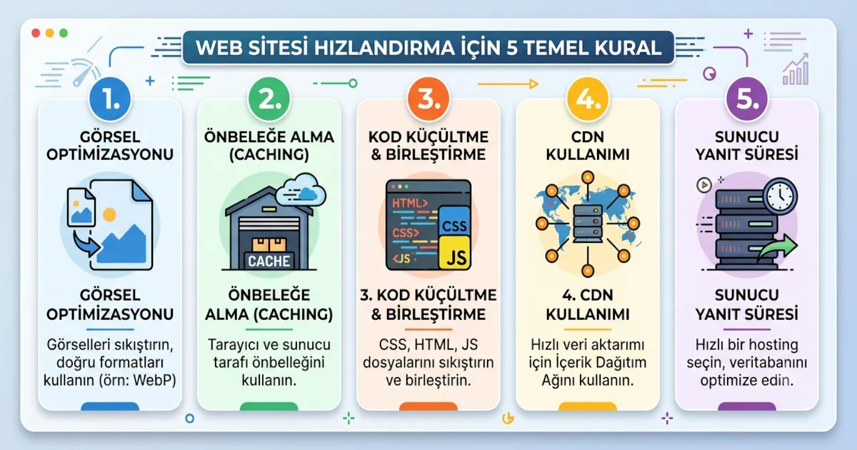 Web Sitenizi Hızlandırmanın 5 Altın Kuralı